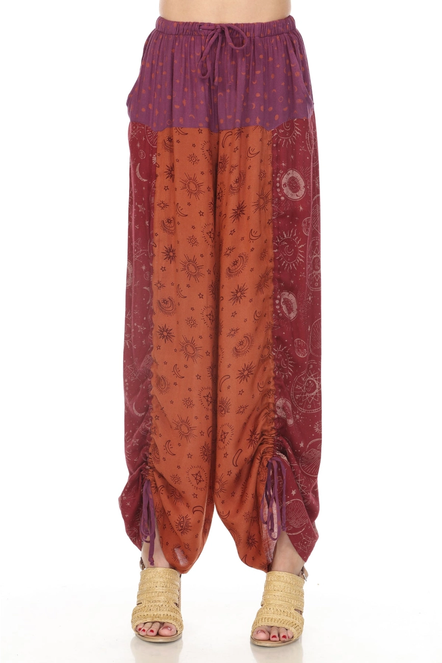 Celestial Patchwork Drawstring Pants