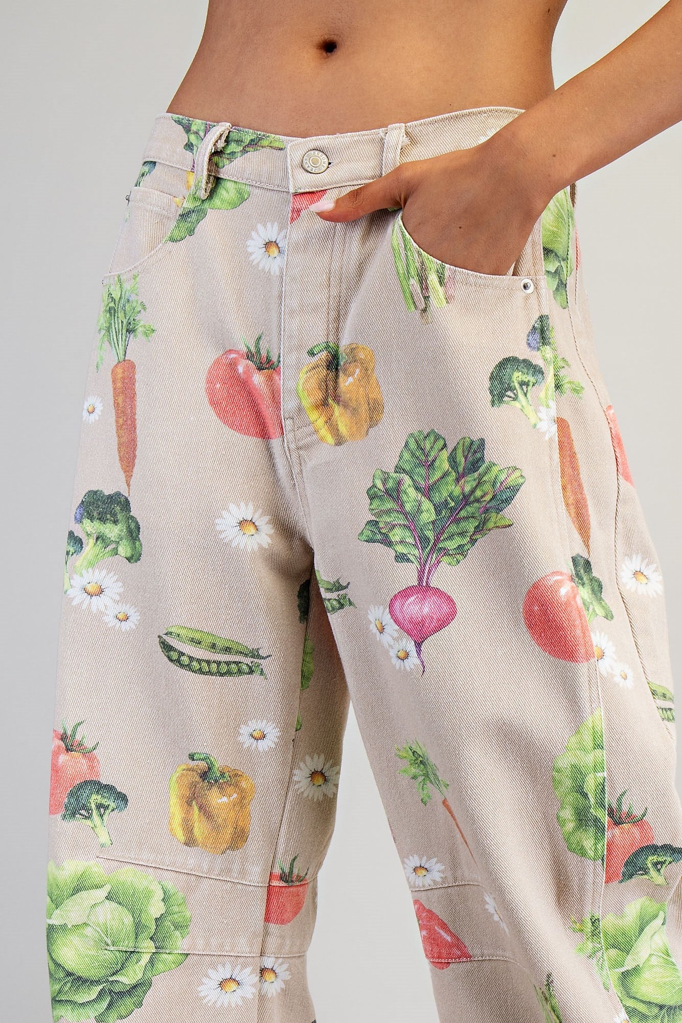 Mineral Washed Garden Barrel Leg Pants