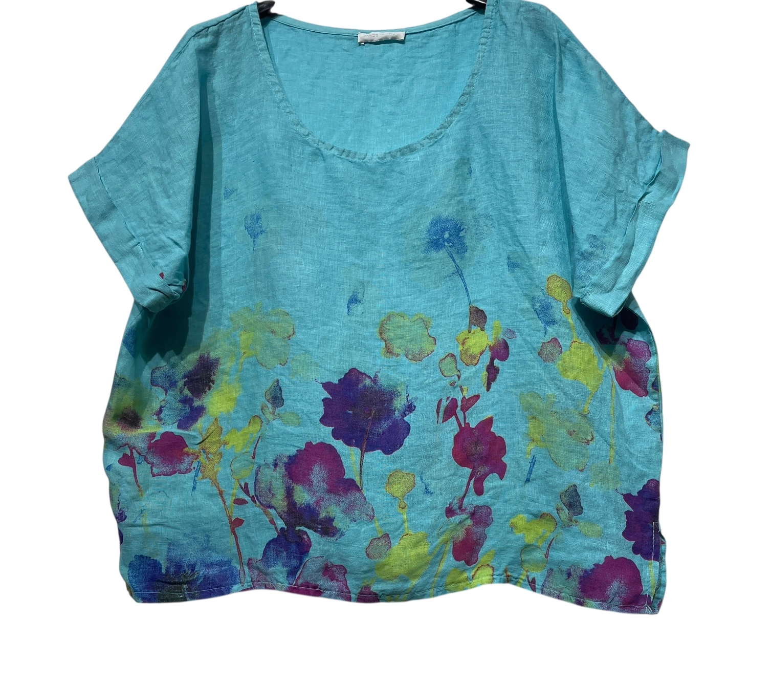 Floral Print Linen Top