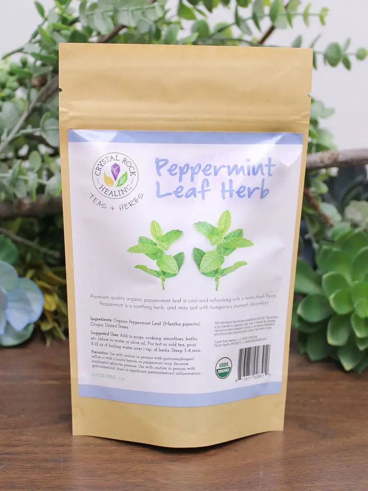 Peppermint Leaf Loose Organic Herb 1 oz