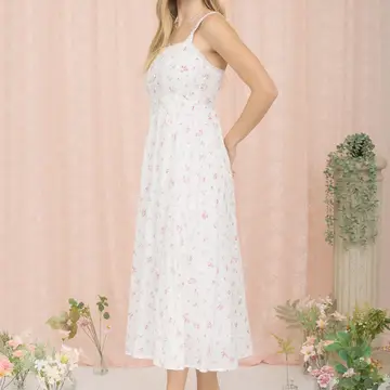 Floral Stripe Maxi Dress