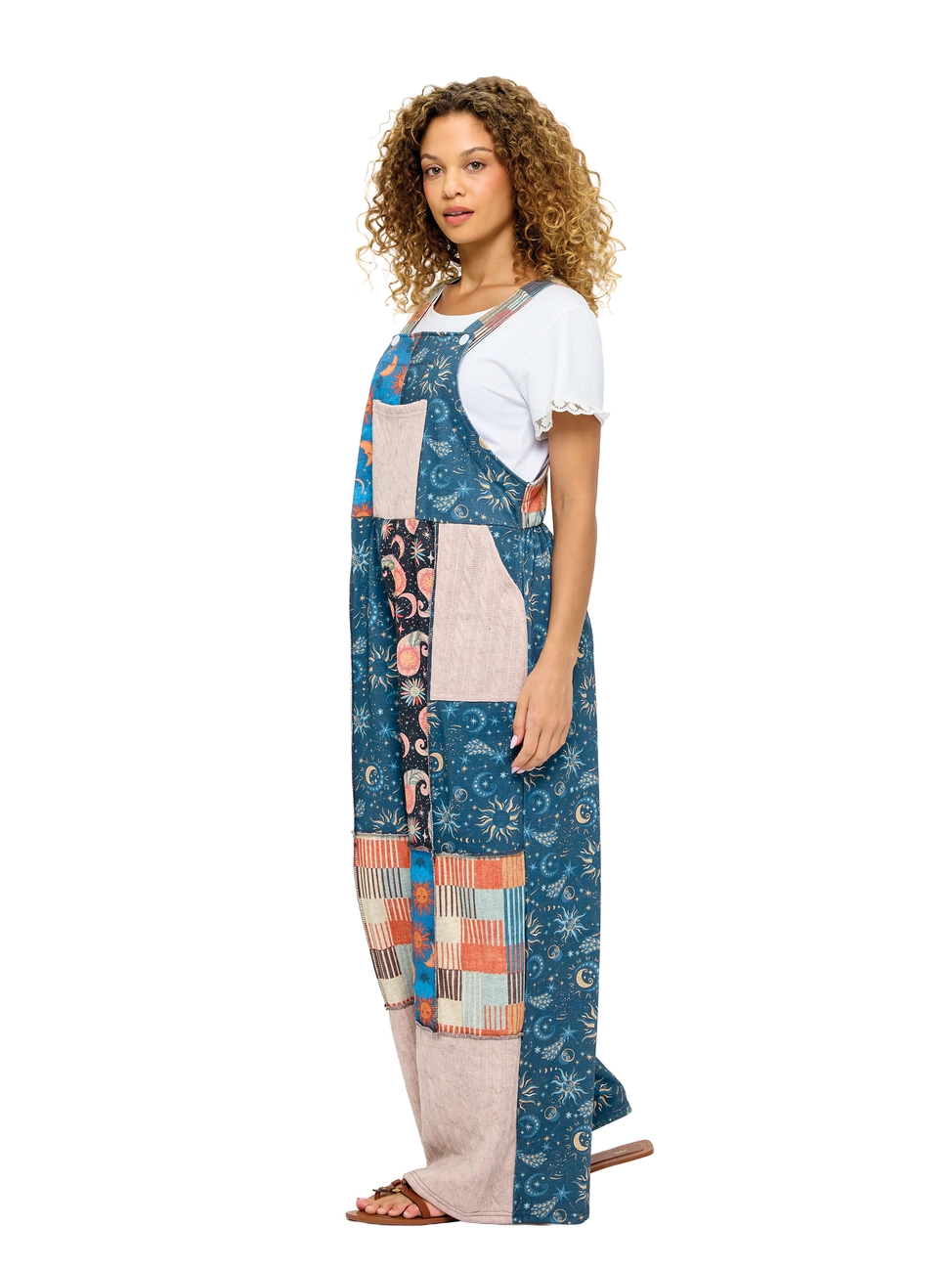 Hippie Patchwork Celestial Overall