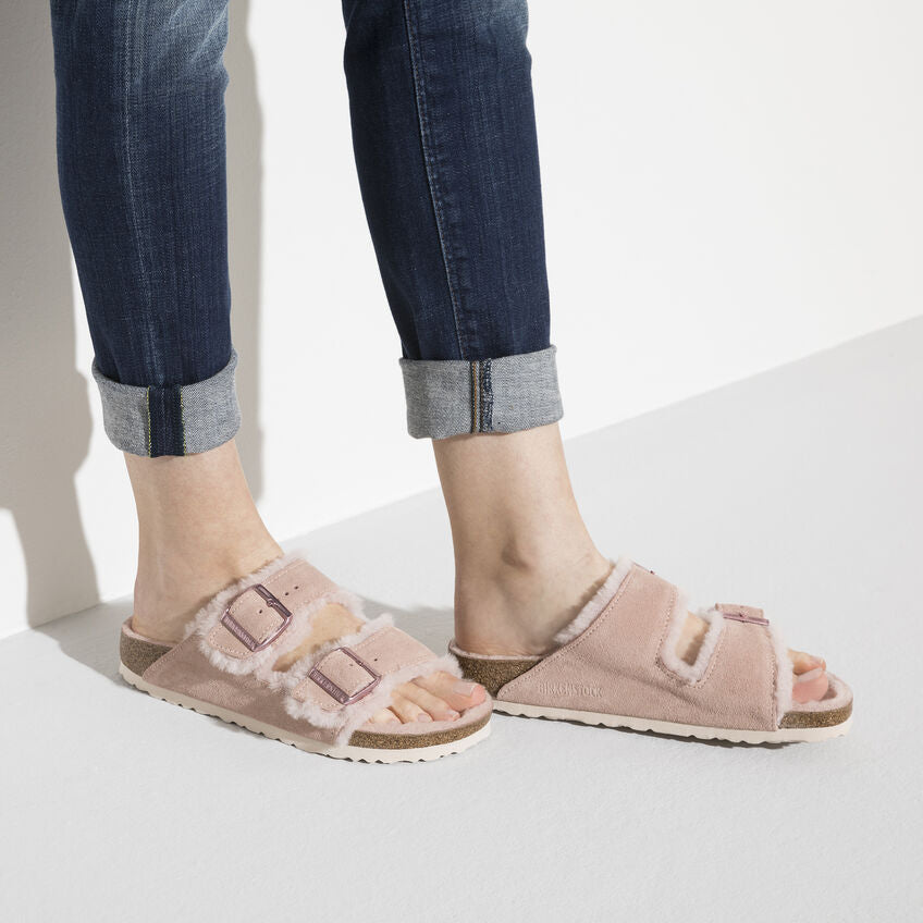 Arizona Suede Shearling Sandal