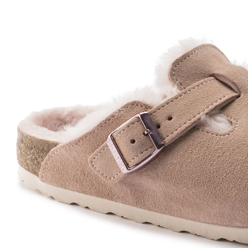 Boston Suede Shearling Clog