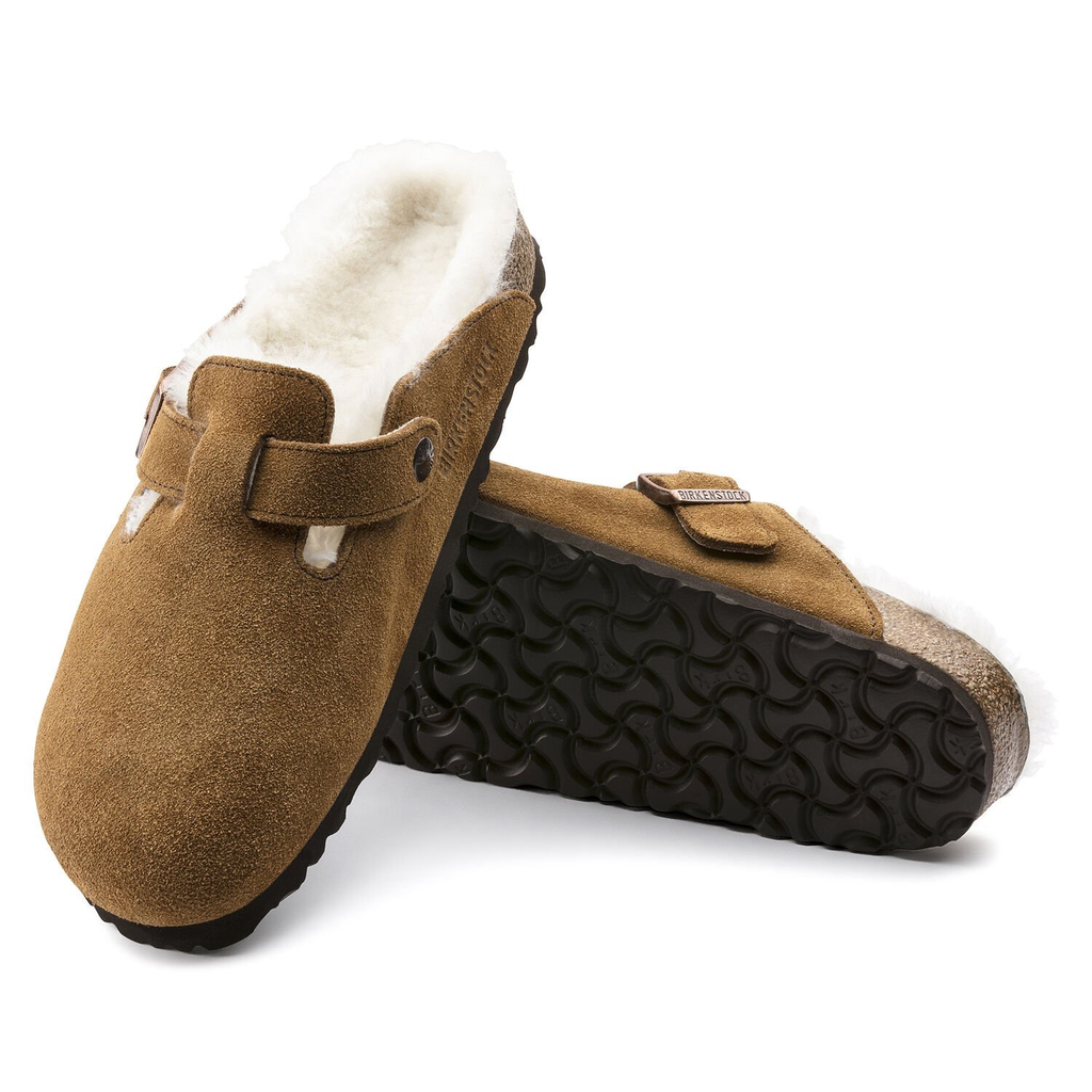 Boston Suede Shearling Clog