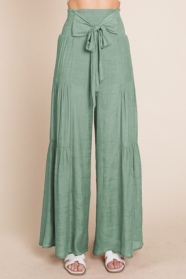 Tie Front Smock Pants
