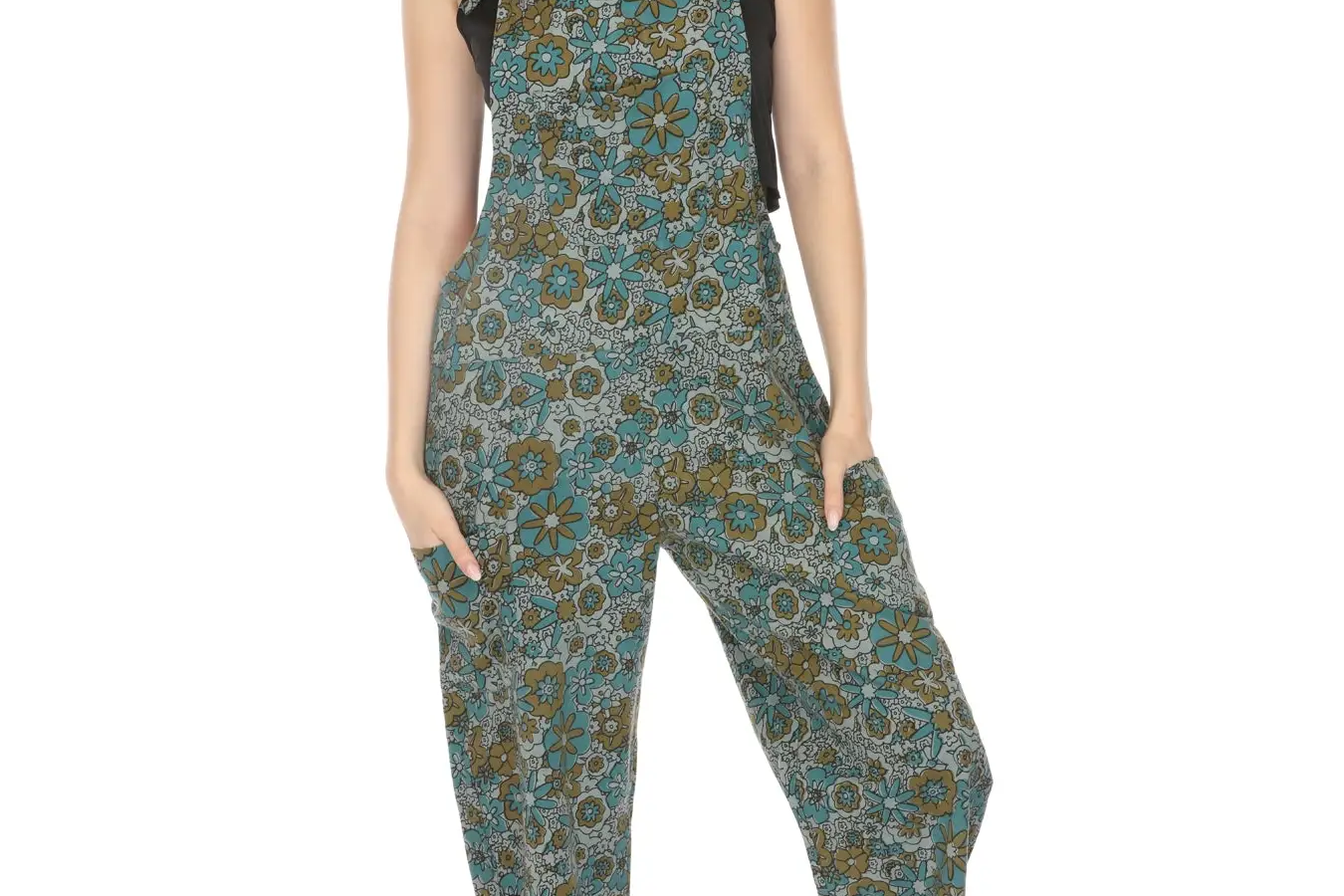 100% Cotton Flower Overalls