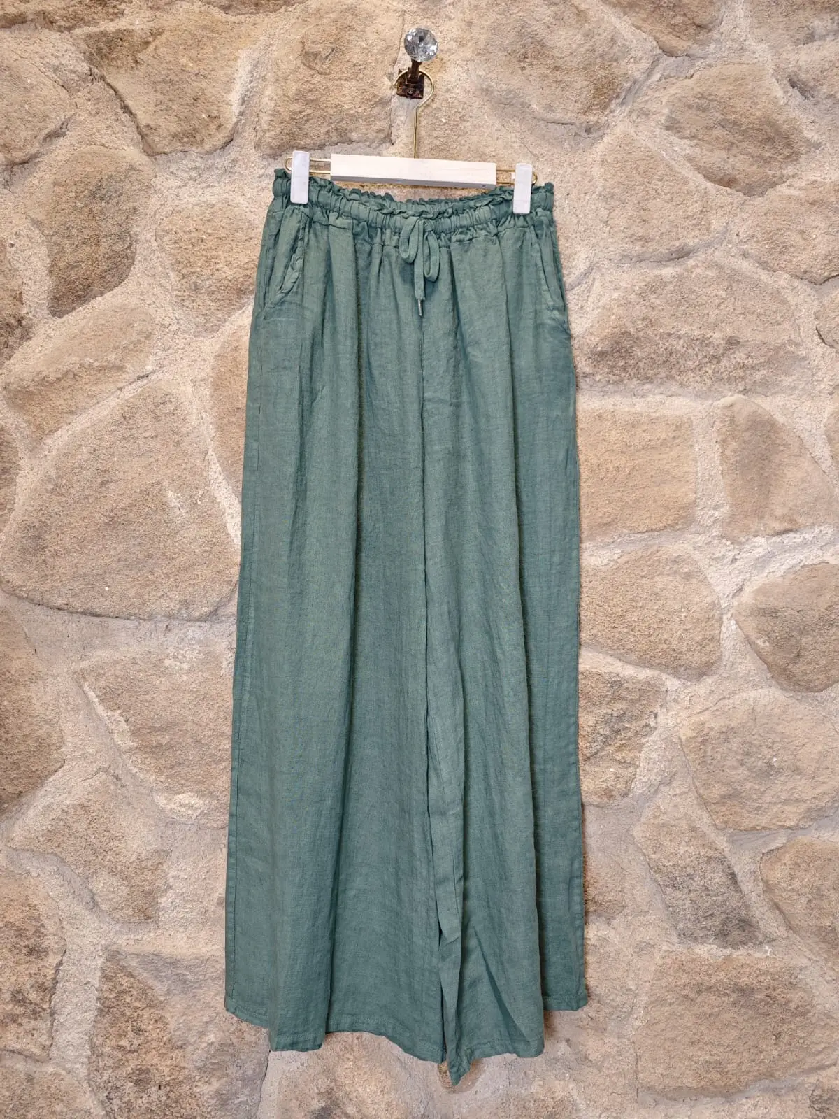 100% Linen Wide Leg Pants