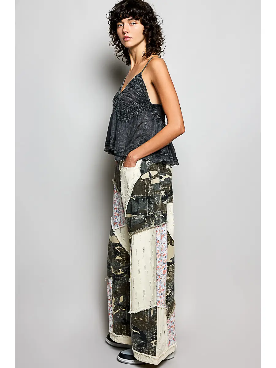 Camo Multi Crochet Pant
