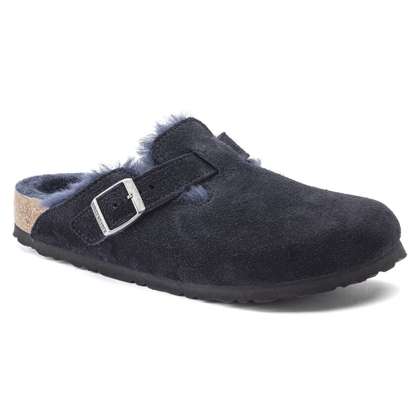 Boston Suede Shearling Clog