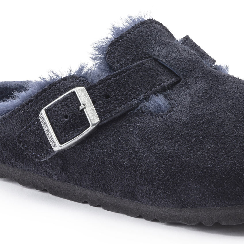 Boston Suede Shearling Clog