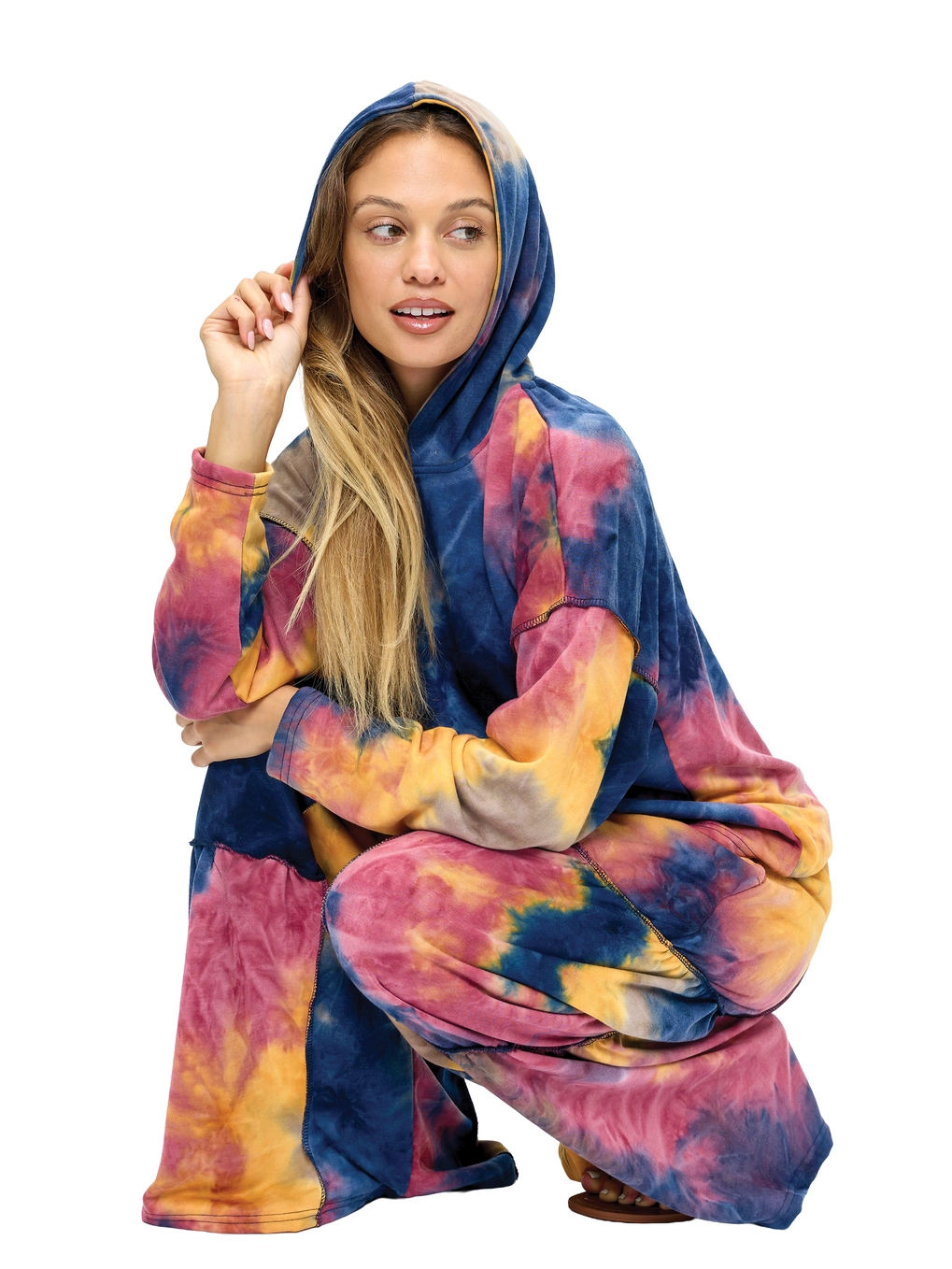 Multicolored Tie Dye Hoodie