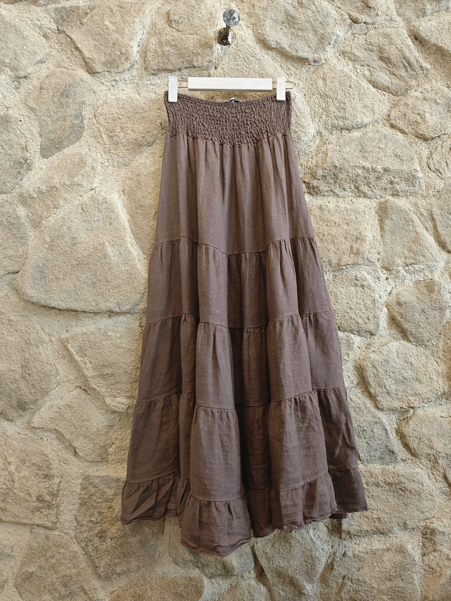 Linen Tiered Skirt