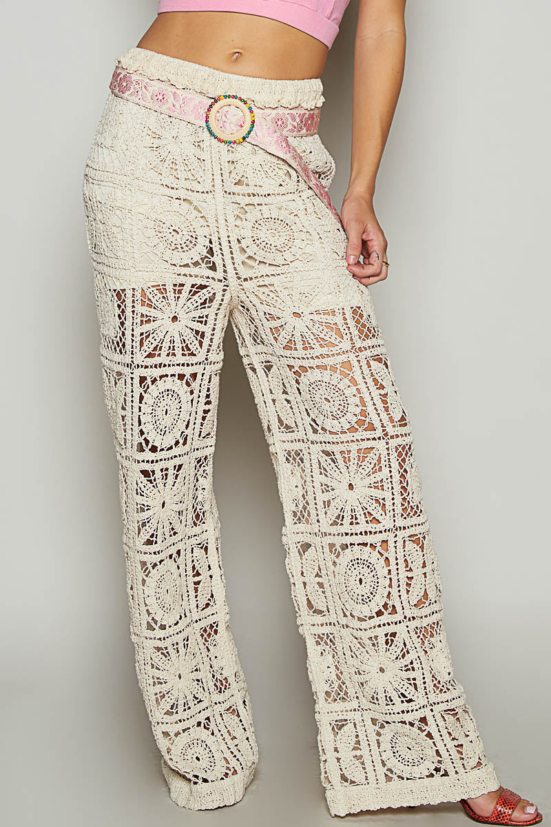 Straight Leg Crochet Pants