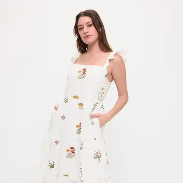 Floral Meadow Embroidery Dress