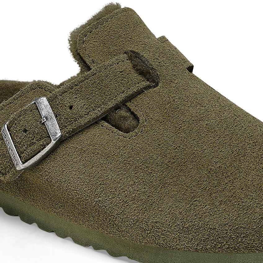 Boston Suede Shearling Clog