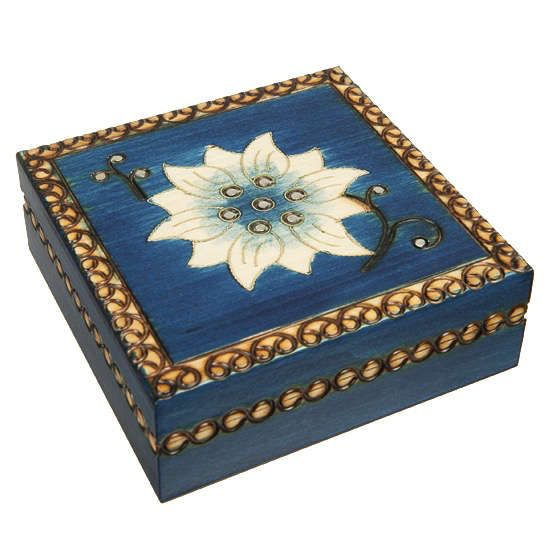 Chakra Tierra Flower Wood Box