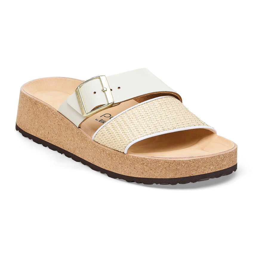 Almina Papillio Leather Raffia Sandal
