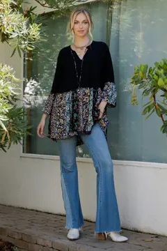 Chic Band Collar Top