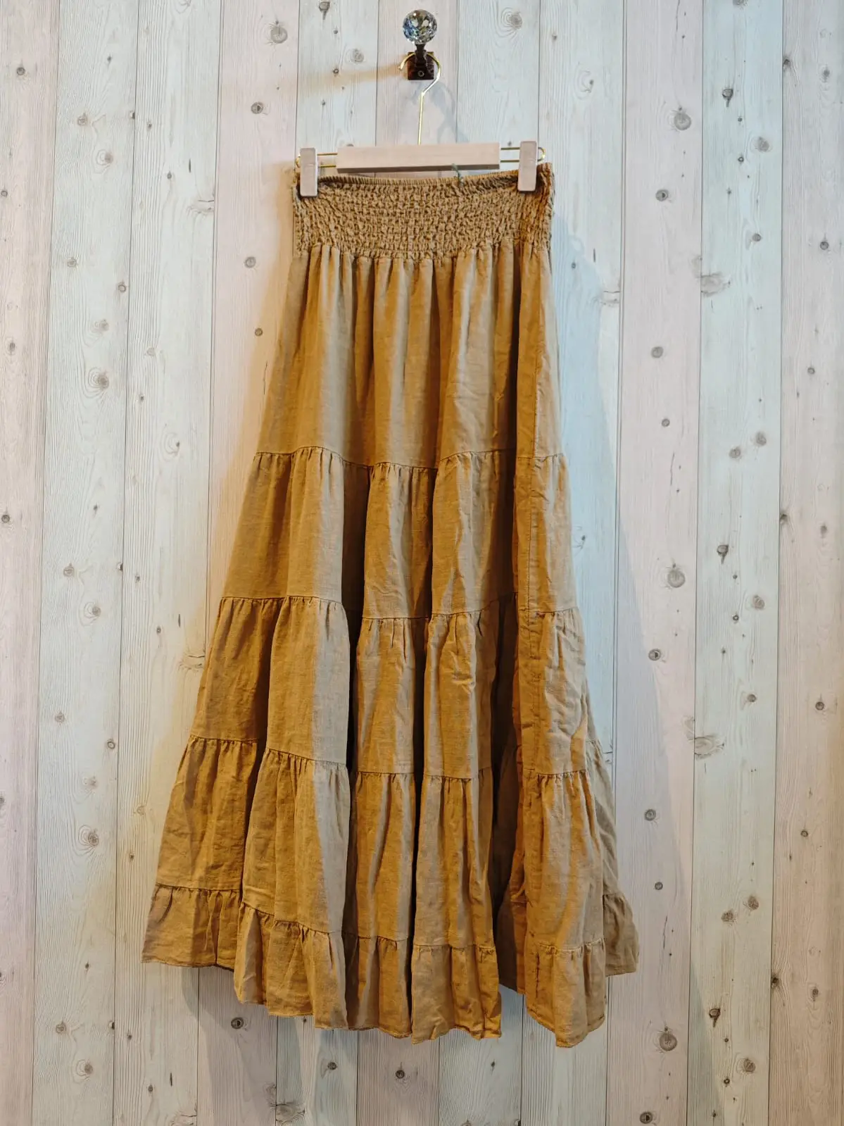 Linen Tiered Skirt