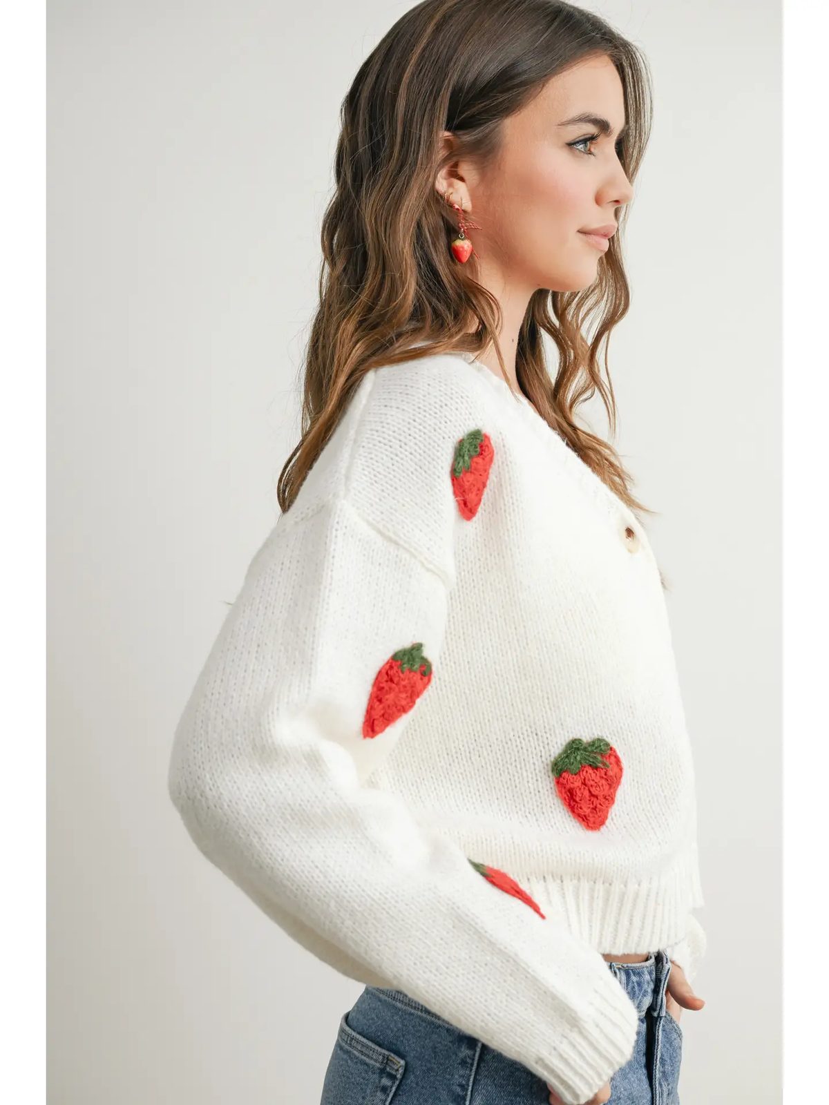 Strawberry Embroidered Sweater