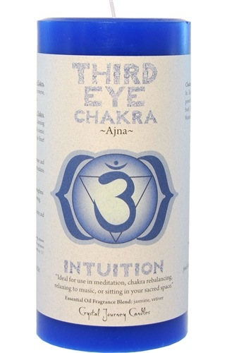 Chakra Pillar 3x6 Candle-Third Eye