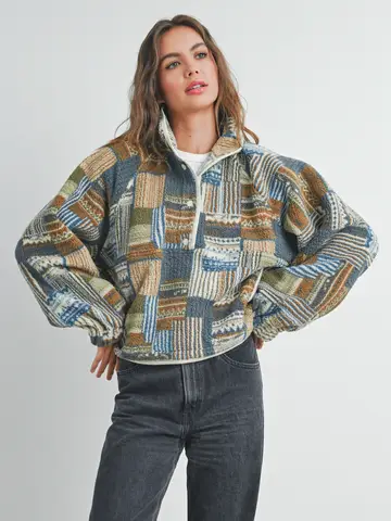 Patchwork Fleece Jacket
