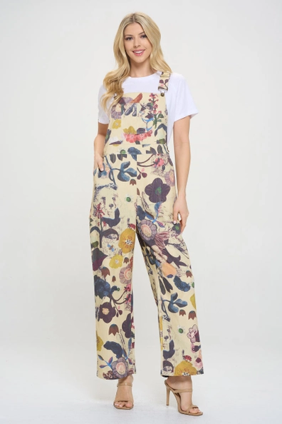 Botanical Print Overalls