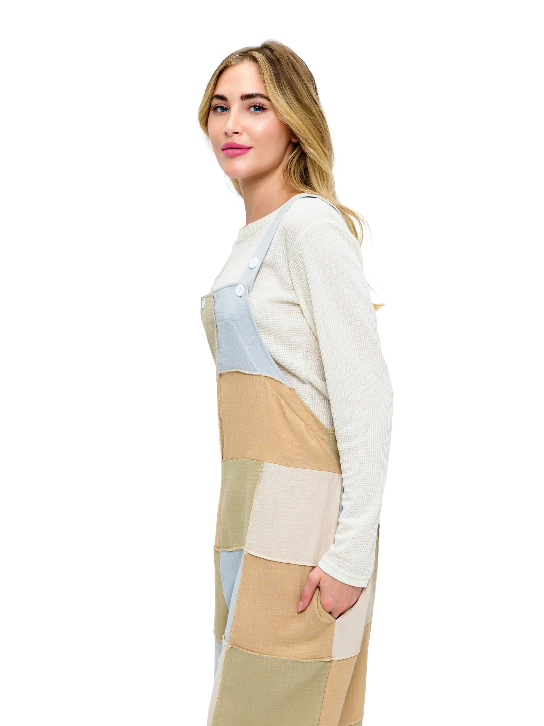 Colorblock Boho Overalls