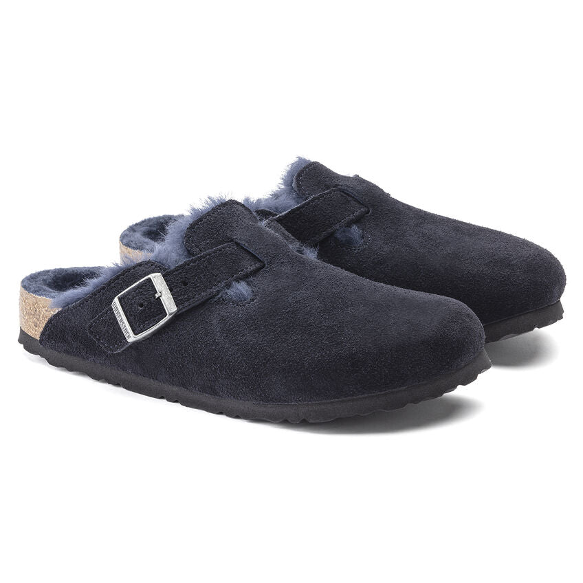 Boston Suede Shearling Clog