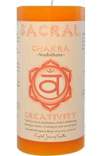Chakra Pillar 3x6 Candle-Sacral