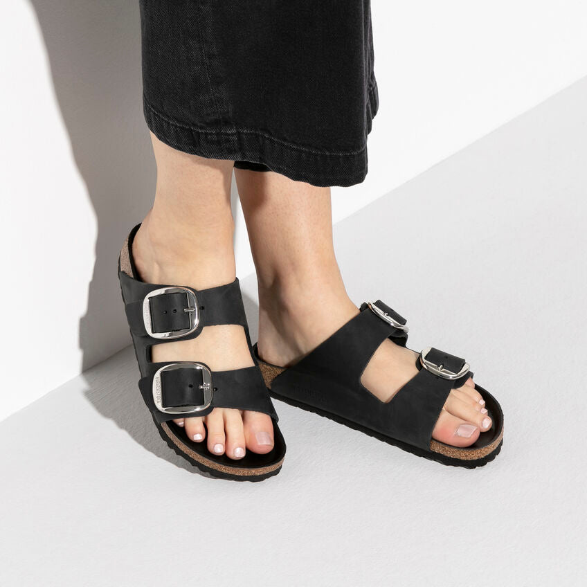Arizona Big Buckle Oiled Leather Sandal