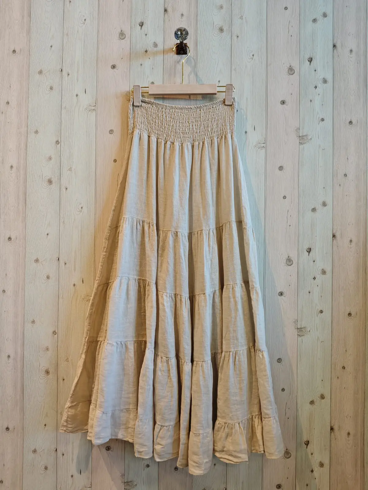 Linen Tiered Skirt