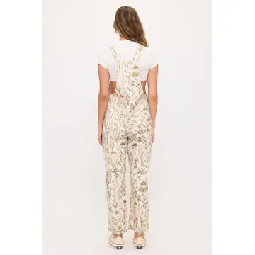 Whimsical Cat Tails Print Overall