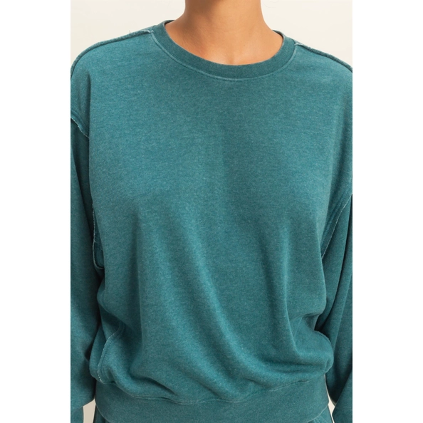 Raw Edge Burnout Sweatshirt