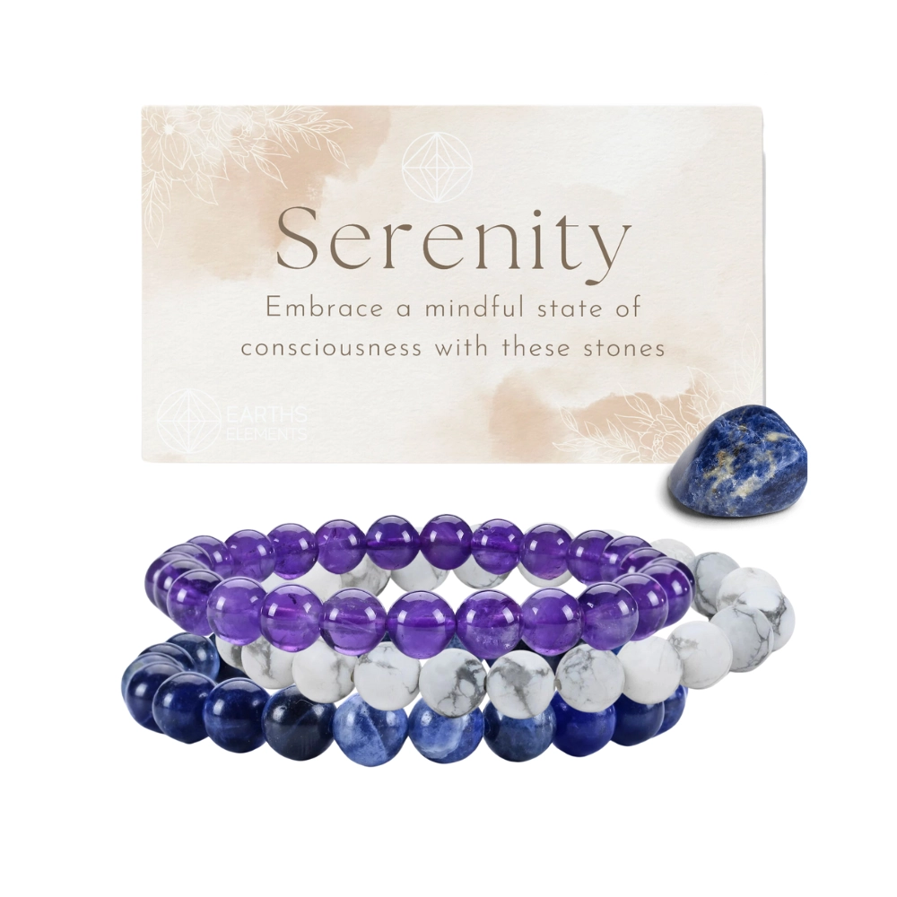 8mm Stone Intention Bracelet-Serenity