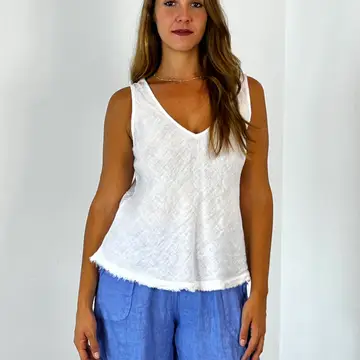 Sisa 100% Linen Tank Top