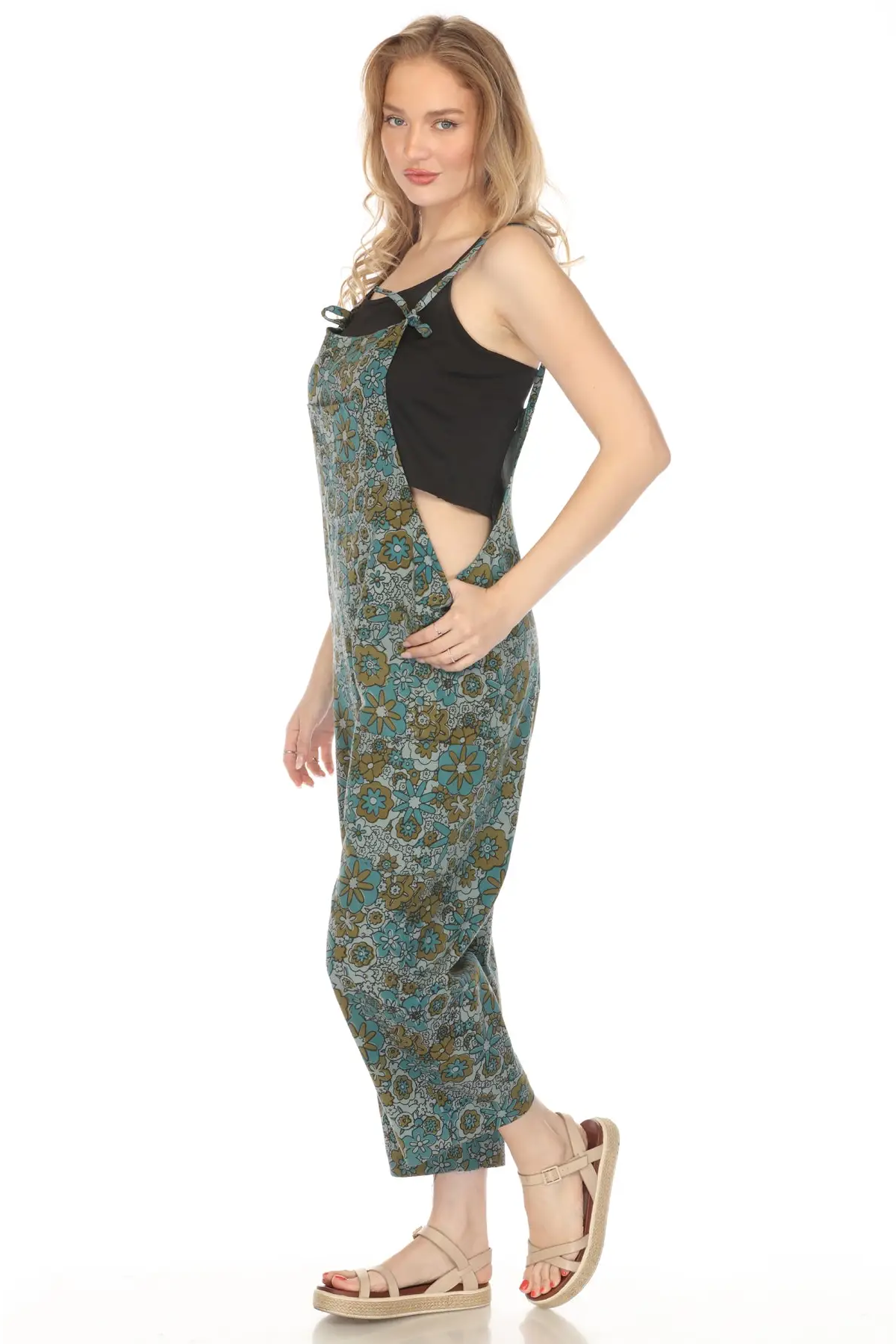100% Cotton Flower Overalls