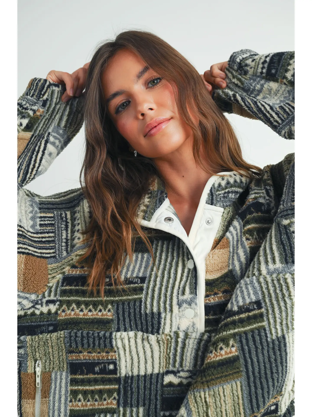 Patchwork Fleece Jacket