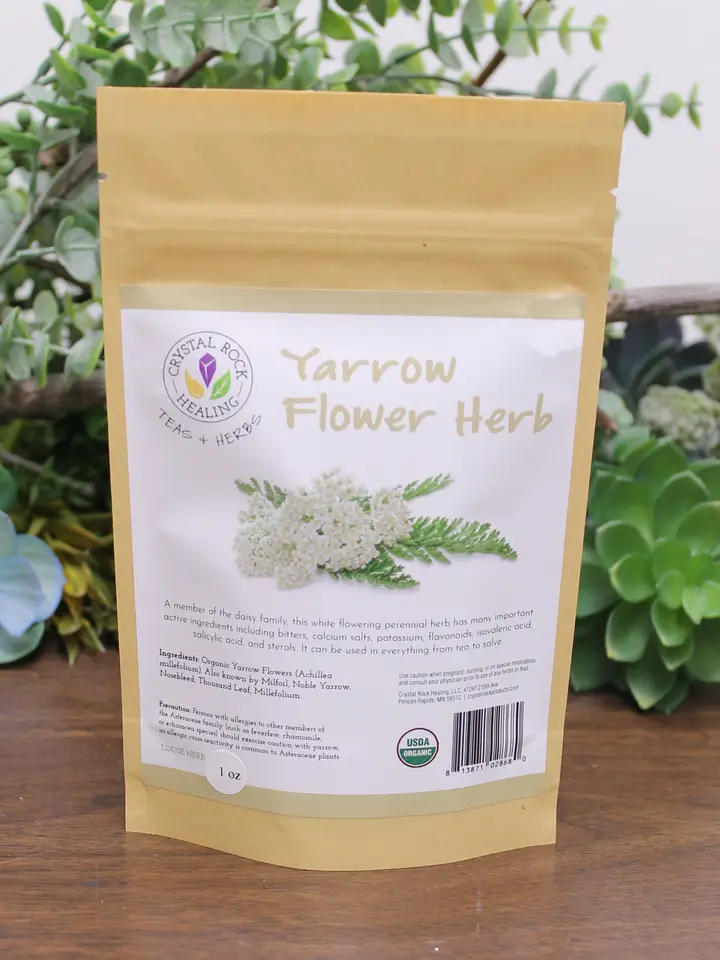 Yarrow Flower Loose Organic Herb 1oz