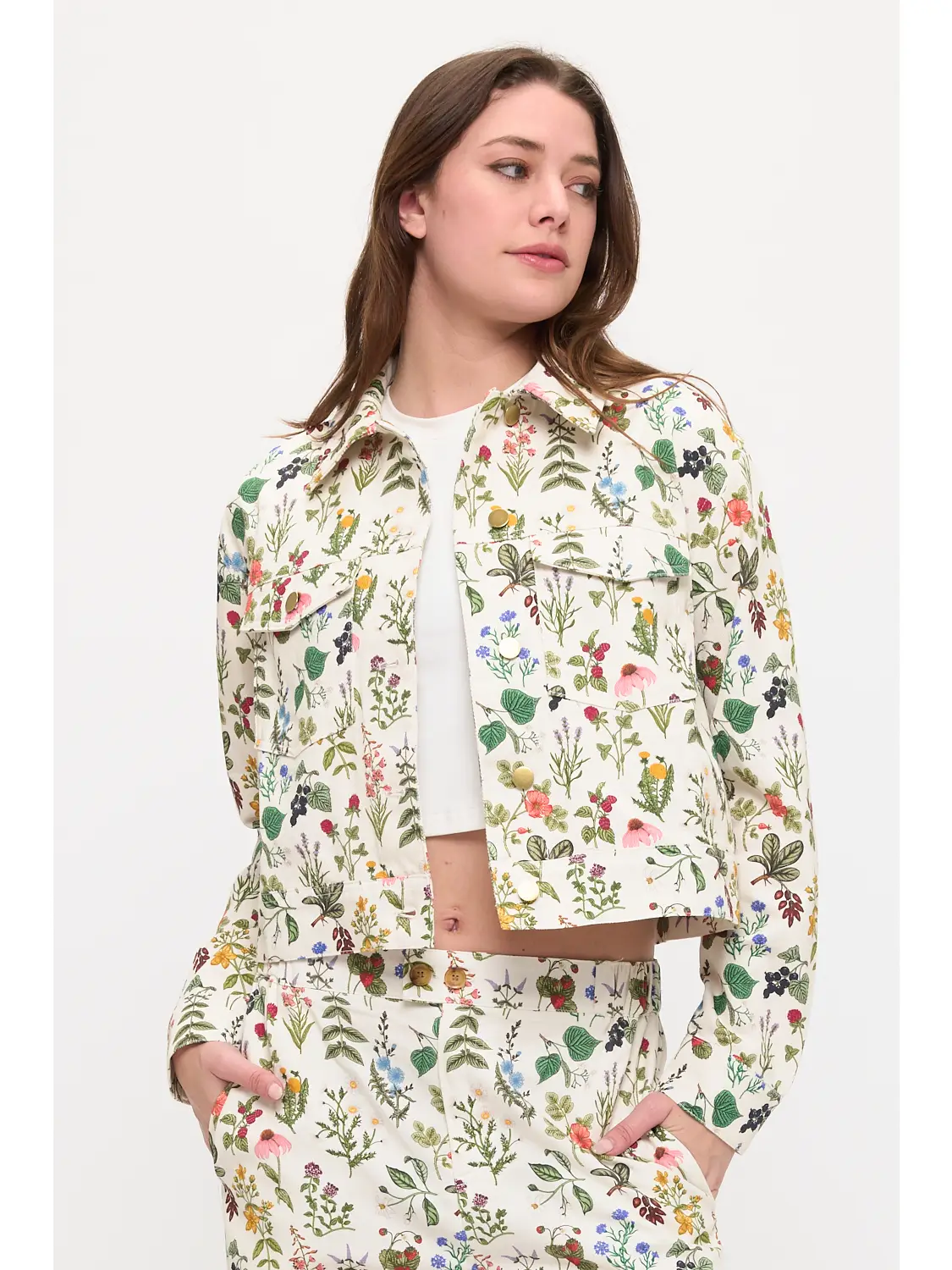 Garden Floral Print Jacket