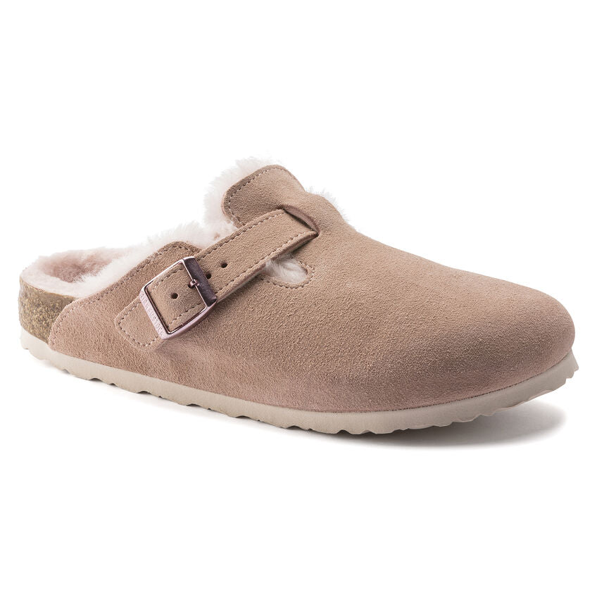 Boston Suede Shearling Clog