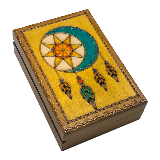 Sun & Moon Dreamcatcher Wood Box