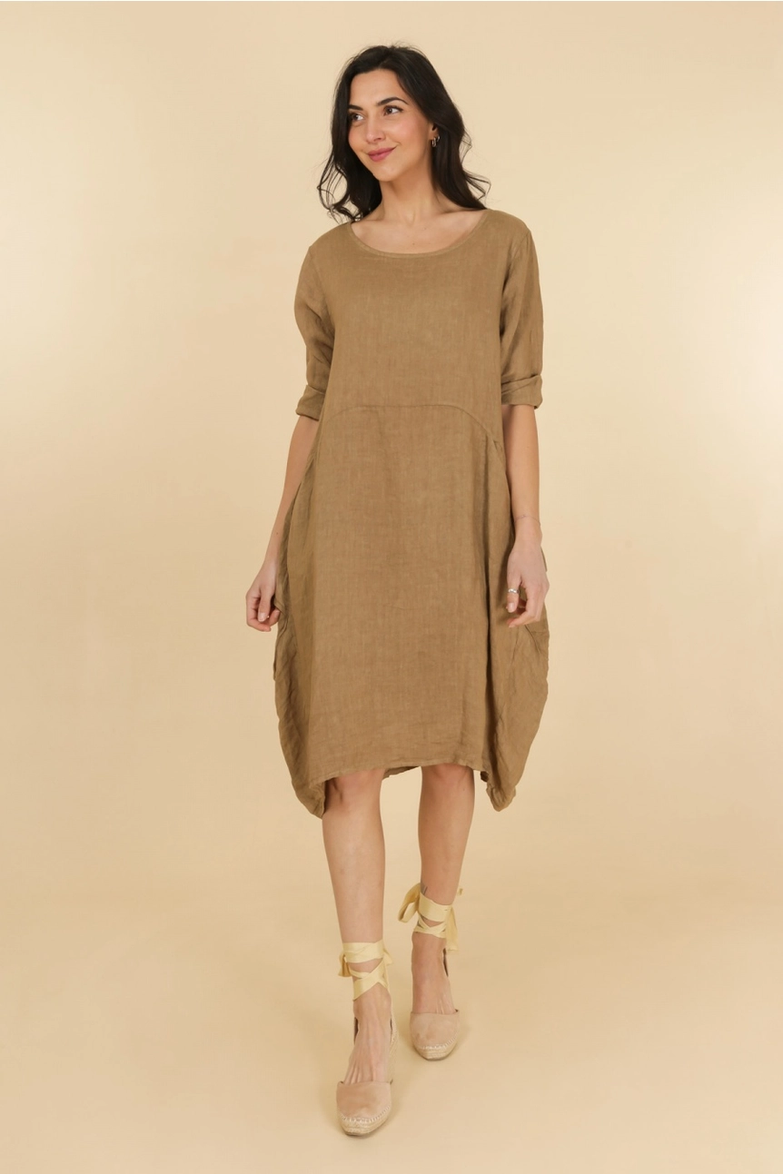 Linen Dress with Pocket