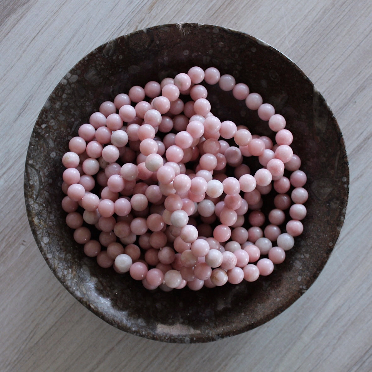 8mm Pink Opal Stretch Bracelet