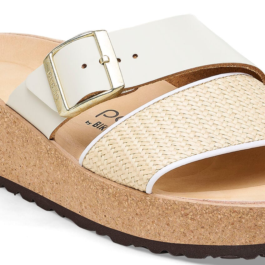 Almina Papillio Leather Raffia Sandal