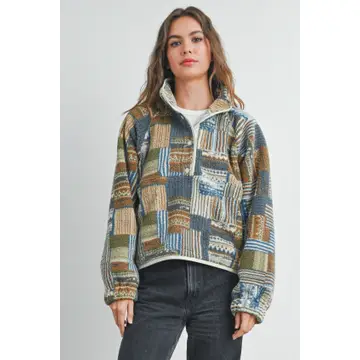 Patchwork Fleece Jacket