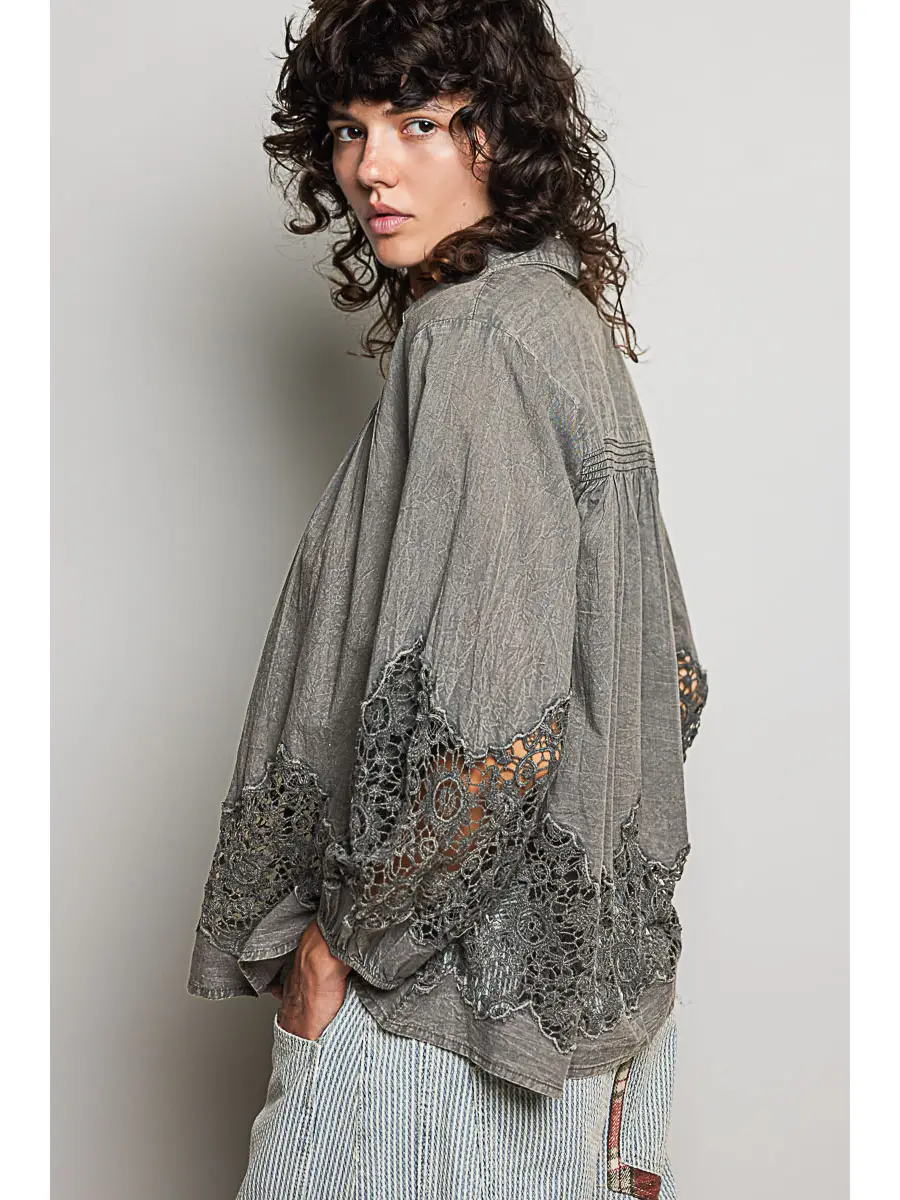 Lace Pintuck Blouse