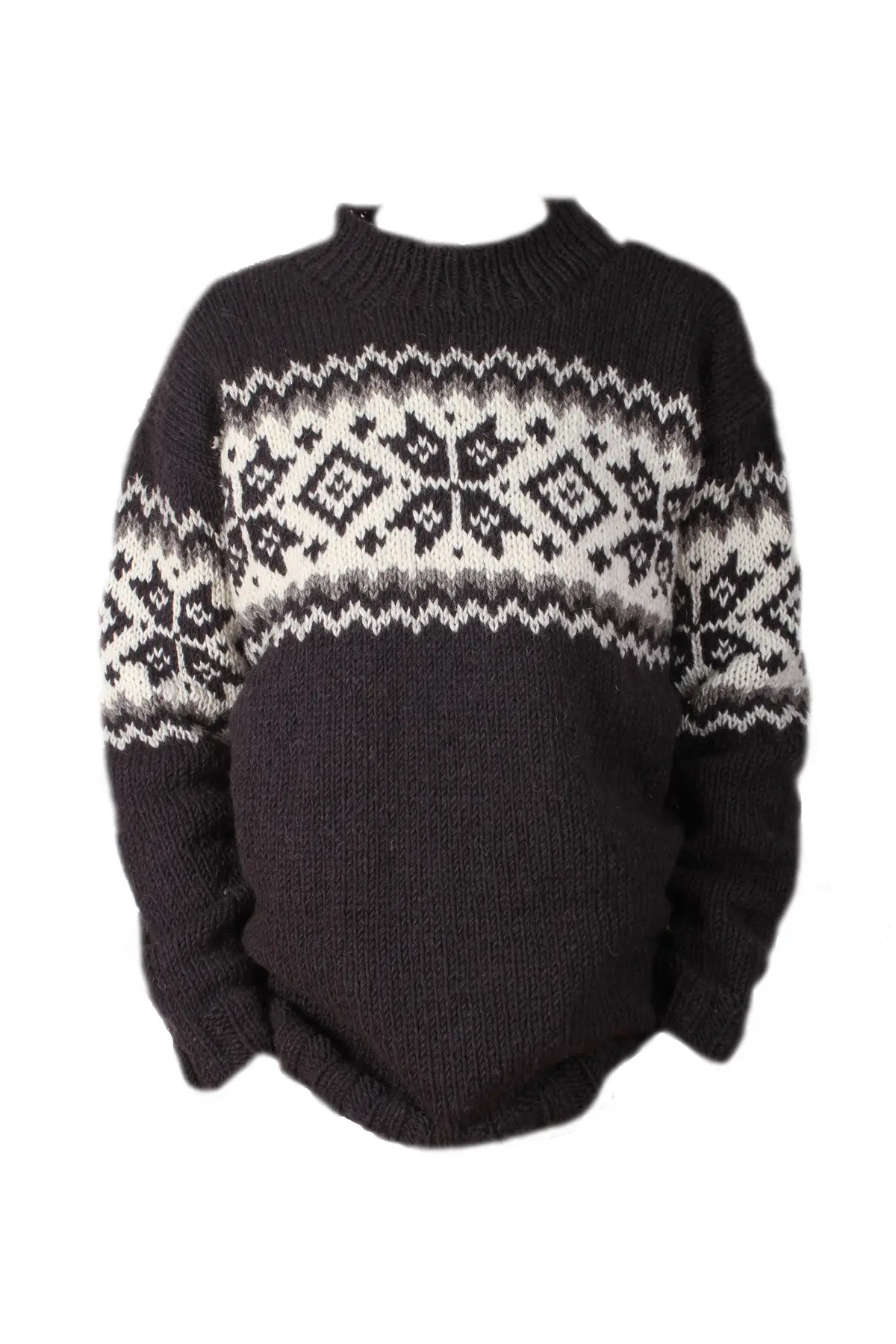 Men's Yukon Snowflake Fair Isle Wool Sweater