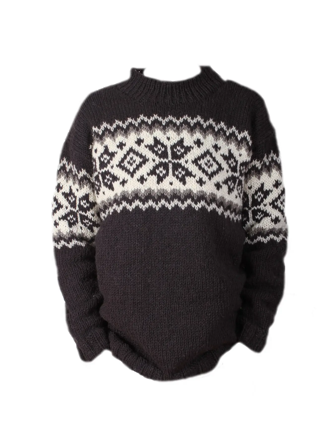 Men's Yukon Snowflake Fair Isle Wool Sweater